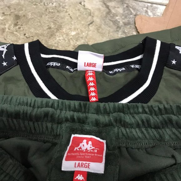 NEW soft 2 Pc set KAPPA Men’s Suit L green dark - Picture 3 of 4